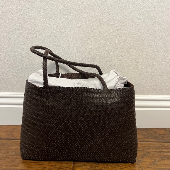 Madewell Dark Brown Woven Tote - Picture 1 of 8